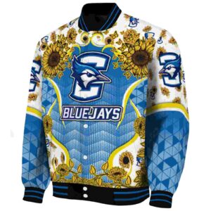 creighton bluejays sunflower bloom blue yellow jacket best selling