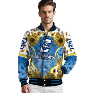 creighton bluejays sunflower bloom blue yellow jacket high quality
