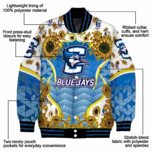 creighton bluejays sunflower bloom blue yellow jacket new arrival