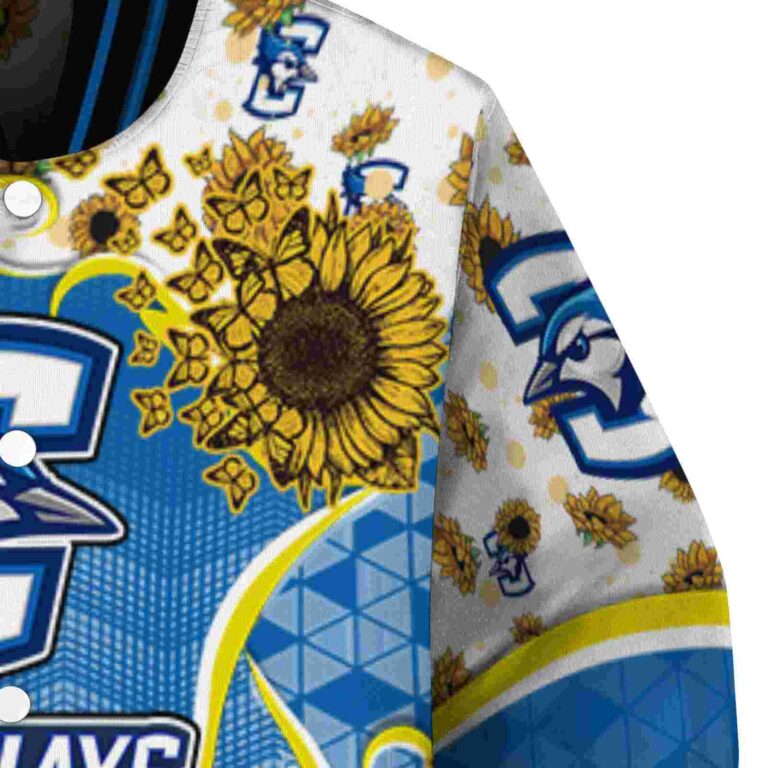 creighton bluejays sunflower bloom blue yellow jacket premium grade