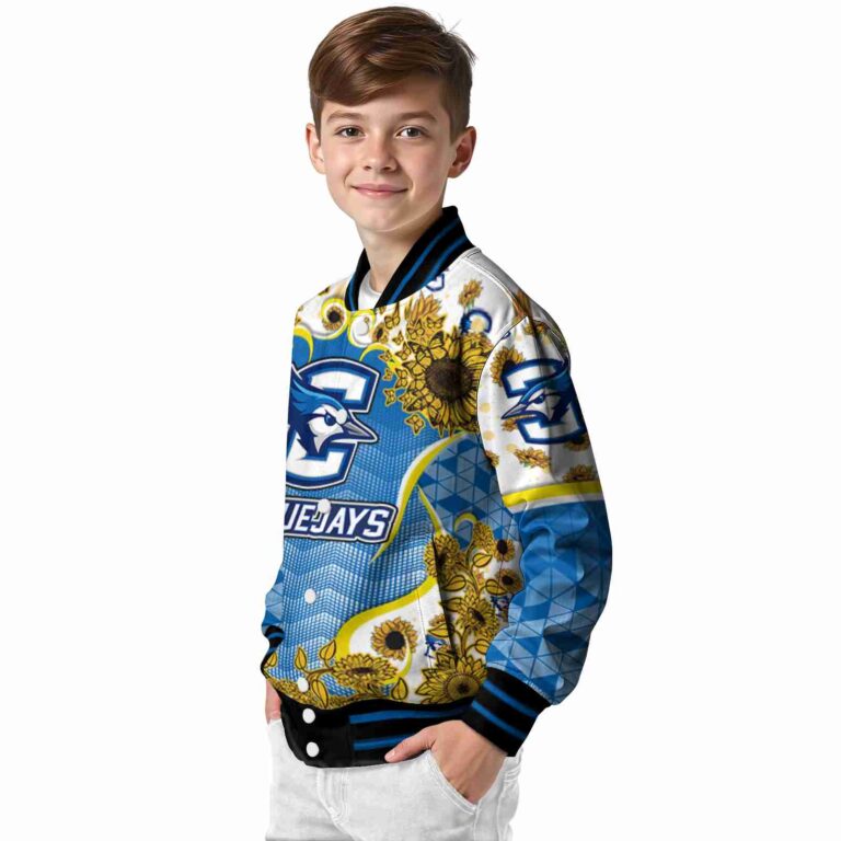 creighton bluejays sunflower bloom blue yellow jacket trendy