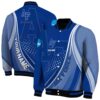 custom air force falcons wave patterns blue jacket fashion forward