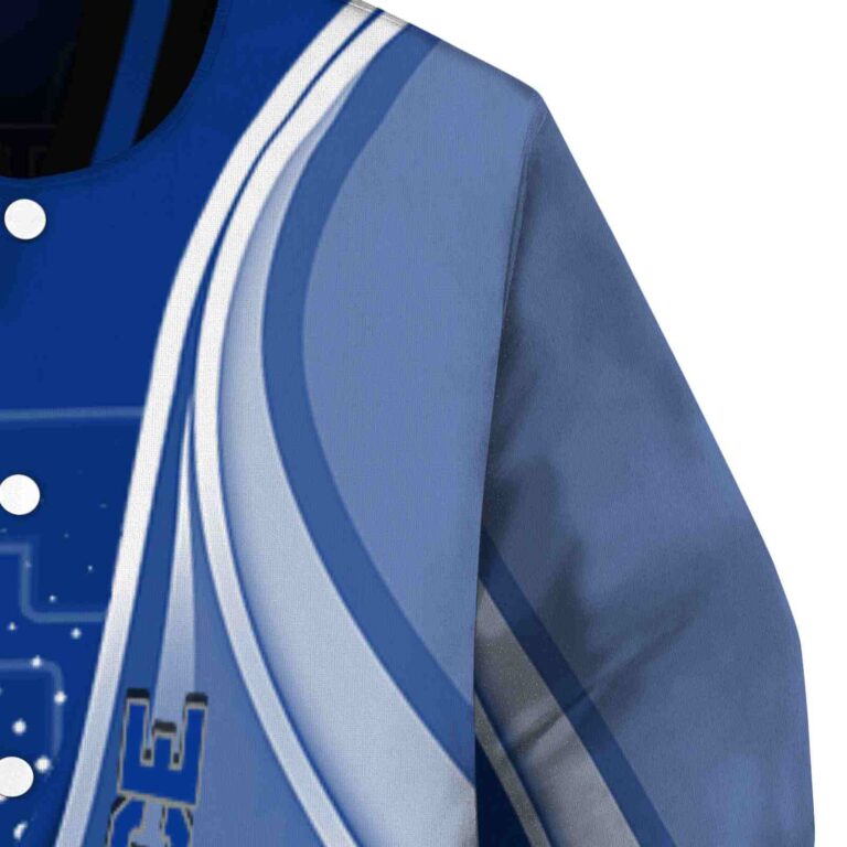 custom air force falcons wave patterns blue jacket premium grade