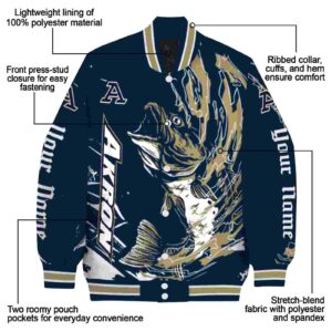 custom akron zips fishing passion blue white jacket new arrival