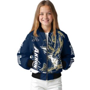 custom akron zips fishing passion blue white jacket top rated
