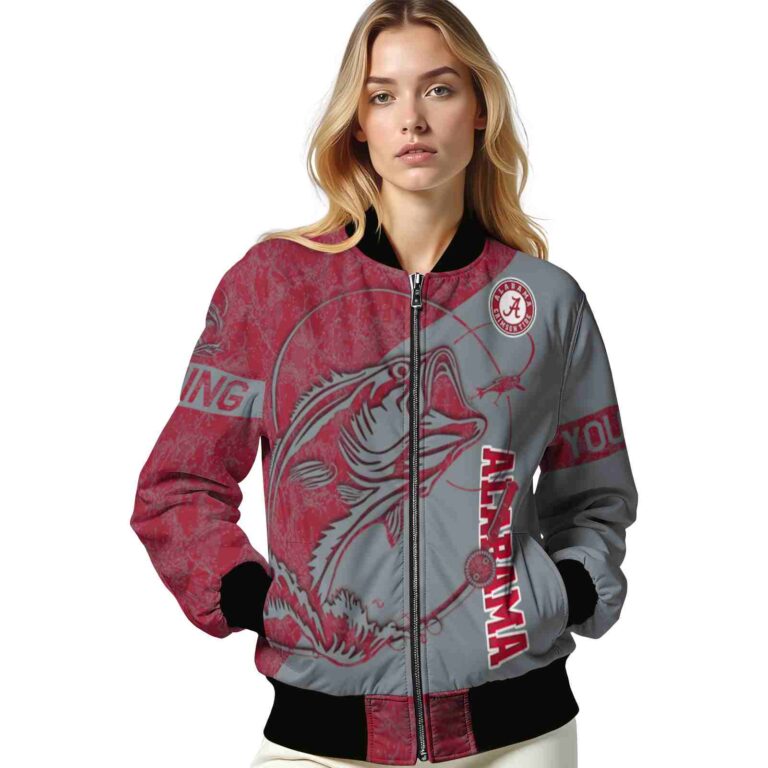 custom alabama crimson tide fishing rod gray jacket latest model