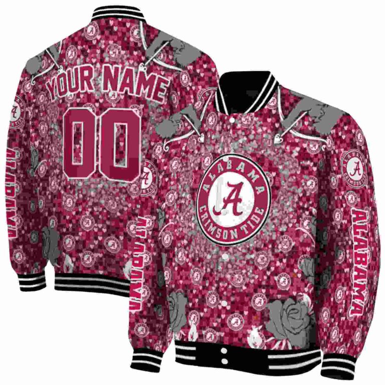 custom alabama crimson tide heart explosion crimson jacket fashion forward