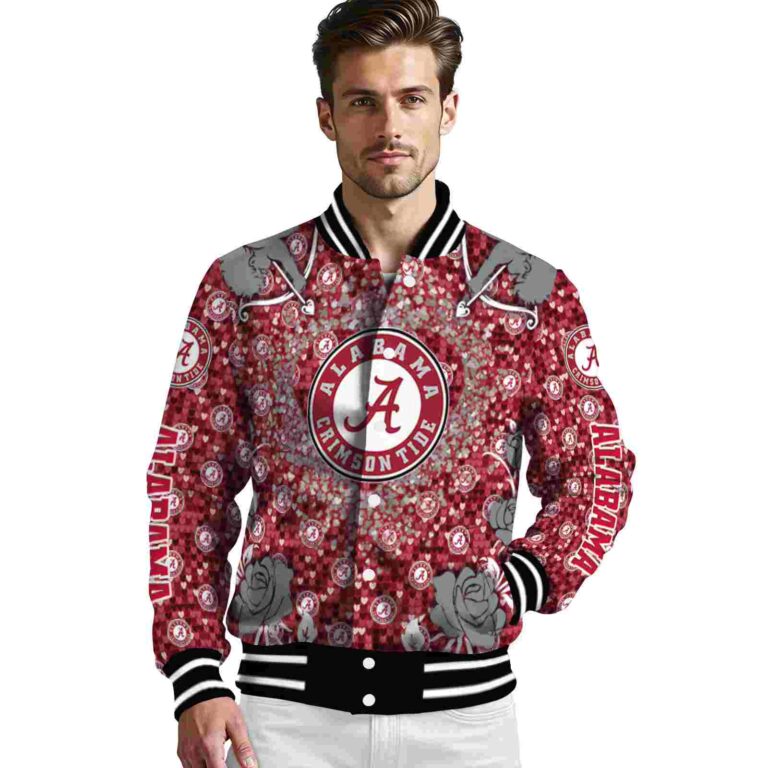custom alabama crimson tide heart explosion crimson jacket high quality