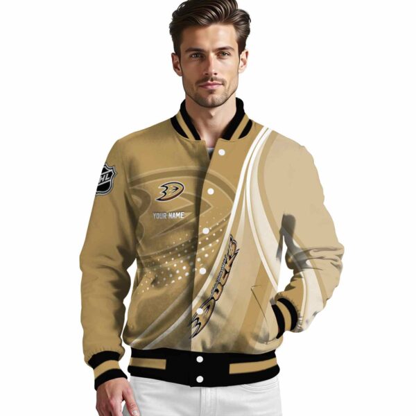 custom anaheim ducks wave patterns gold jacket high quality