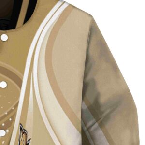 custom anaheim ducks wave patterns gold jacket premium grade
