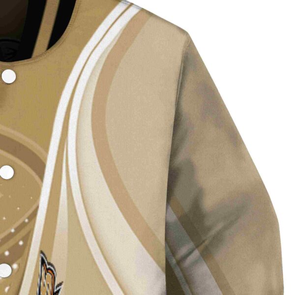 custom anaheim ducks wave patterns gold jacket premium grade