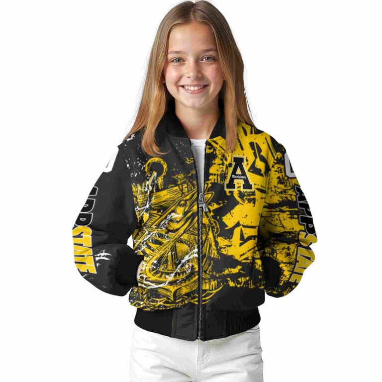 custom appalachian state mountaineers fishing art black jacket top rated