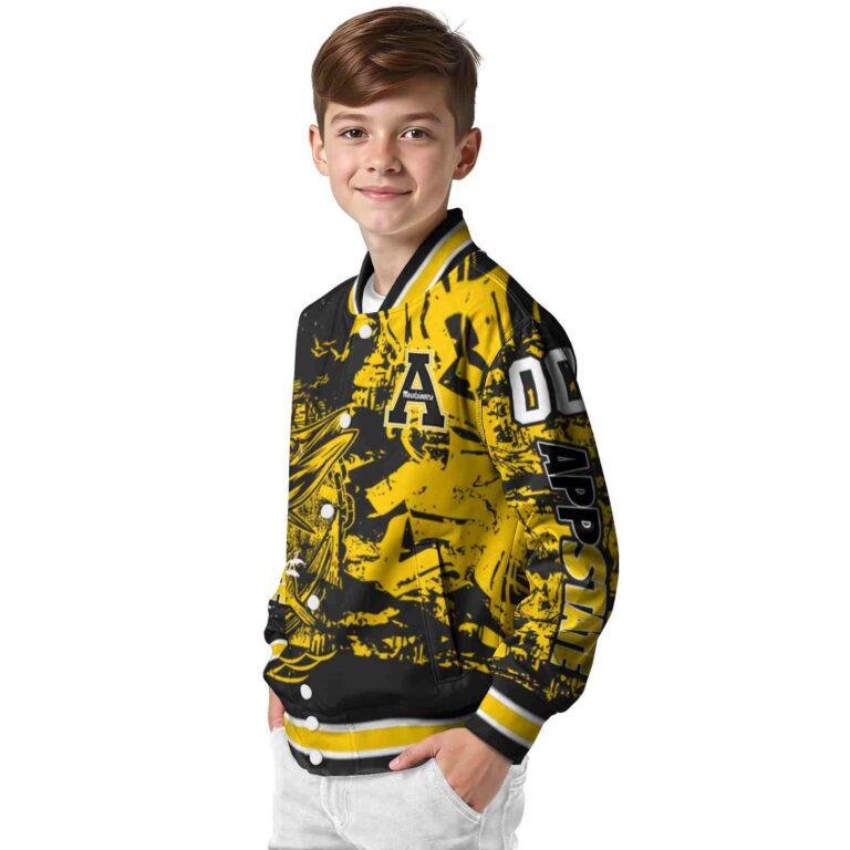 custom appalachian state mountaineers fishing art black jacket trendy