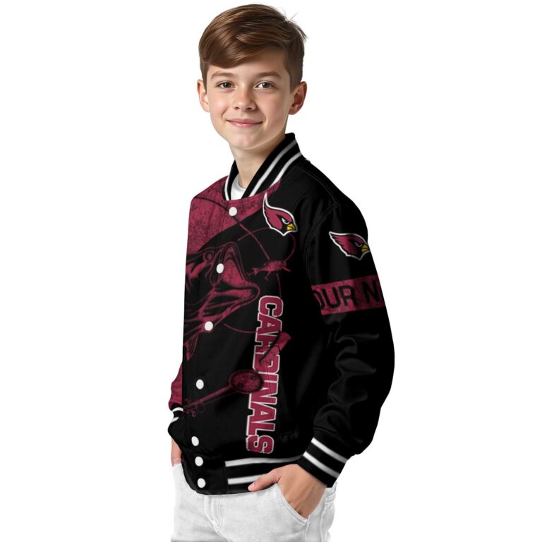custom arizona cardinals fishing rod black jacket trendy