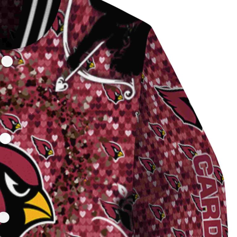 custom arizona cardinals heart explosion red jacket premium grade