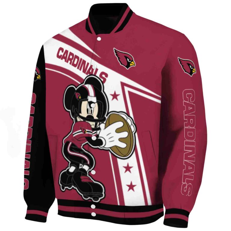 custom arizona cardinals mickey football red white jacket best selling