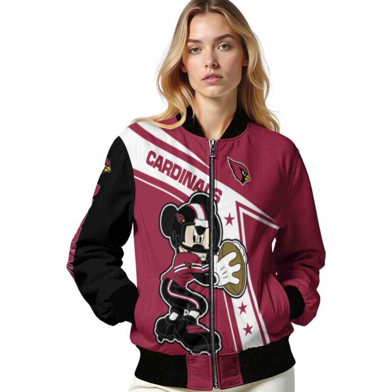 custom arizona cardinals mickey football red white jacket latest model