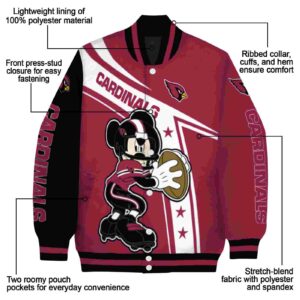 custom arizona cardinals mickey football red white jacket new arrival