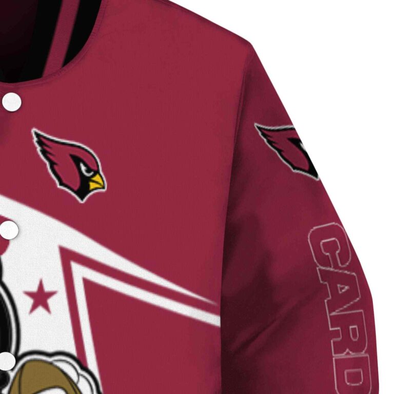 custom arizona cardinals mickey football red white jacket premium grade