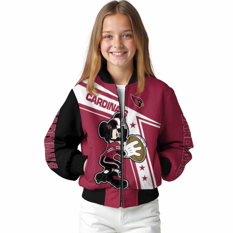 custom arizona cardinals mickey football red white jacket top rated