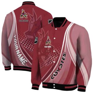 custom arizona coyotes wave patterns red jacket fashion forward