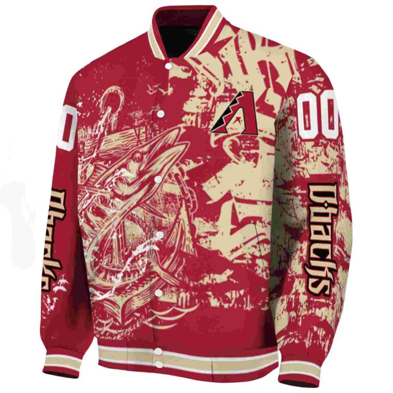 custom arizona diamondbacks fishing art red jacket best selling