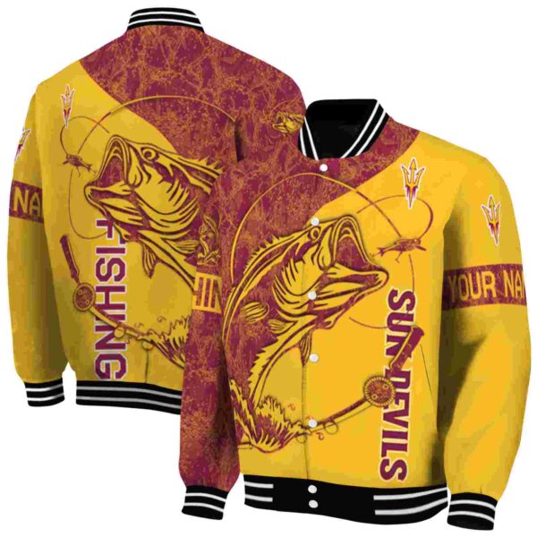 custom arizona state sun devils fishing rod gold jacket fashion forward