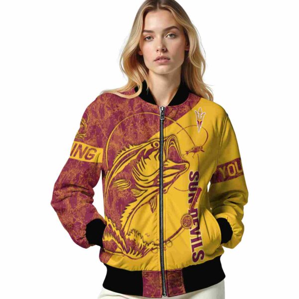 custom arizona state sun devils fishing rod gold jacket latest model