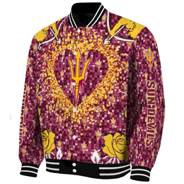 custom arizona state sun devils heart explosion maroon jacket best selling