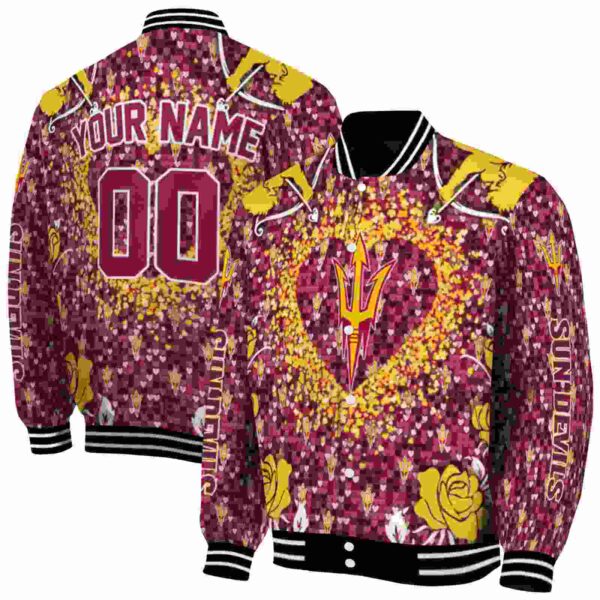 custom arizona state sun devils heart explosion maroon jacket fashion forward