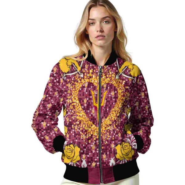 custom arizona state sun devils heart explosion maroon jacket latest model