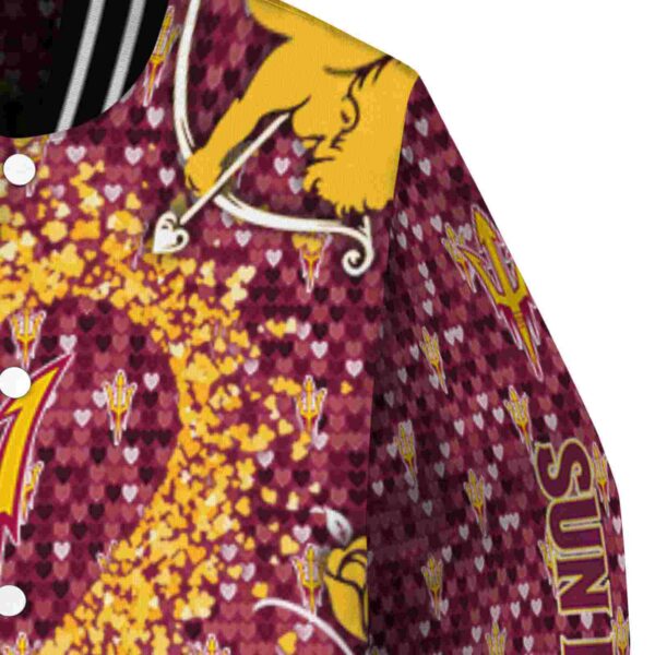 custom arizona state sun devils heart explosion maroon jacket premium grade