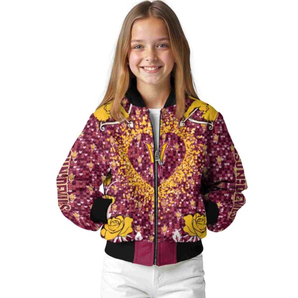 custom arizona state sun devils heart explosion maroon jacket top rated