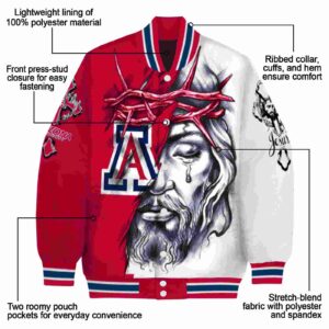 custom arizona wildcats jesus tears red white jacket new arrival