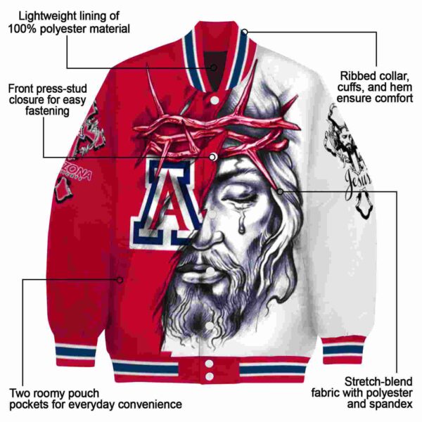 custom arizona wildcats jesus tears red white jacket new arrival