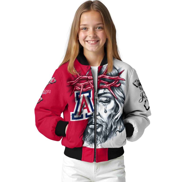 custom arizona wildcats jesus tears red white jacket top rated