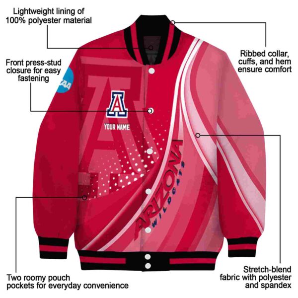 custom arizona wildcats wave patterns red jacket new arrival