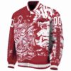 custom arkansas razorbacks fishing art red jacket best selling