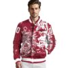 custom arkansas razorbacks fishing art red jacket high quality
