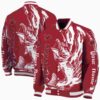 custom arkansas razorbacks fishing passion red white jacket fashion forward