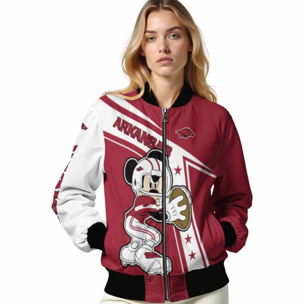 custom arkansas razorbacks mickey football red white jacket latest model