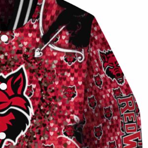 custom arkansas state red wolves heart explosion scarlet jacket premium grade