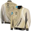 custom army black knights wave patterns gold jacket fashion forward