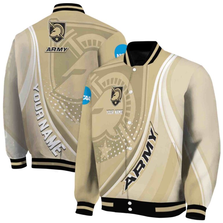 custom army black knights wave patterns gold jacket fashion forward