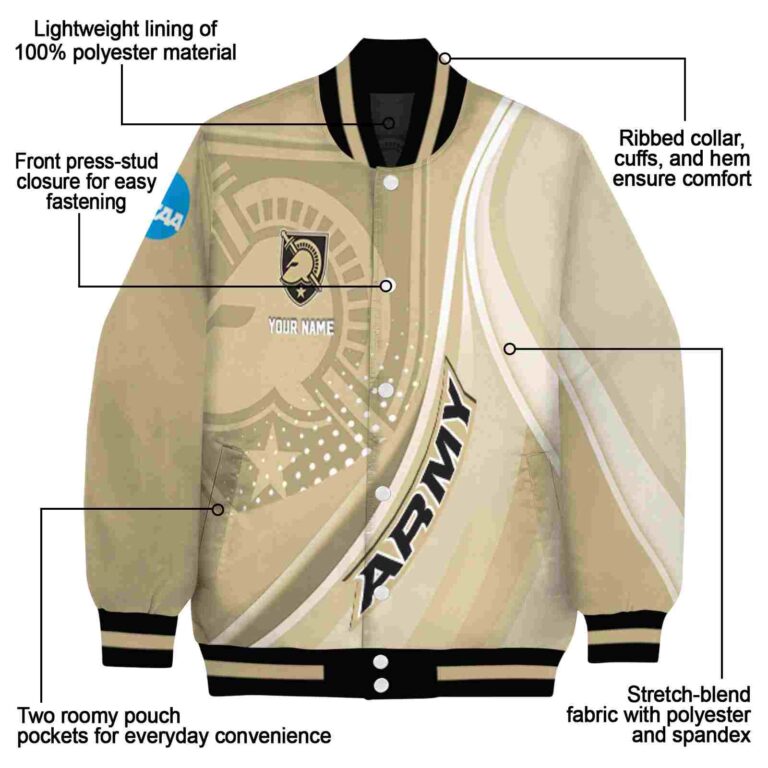 custom army black knights wave patterns gold jacket new arrival