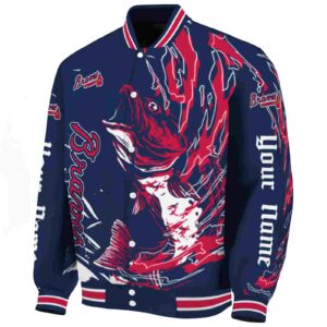 custom atlanta braves fishing passion navy white jacket best selling