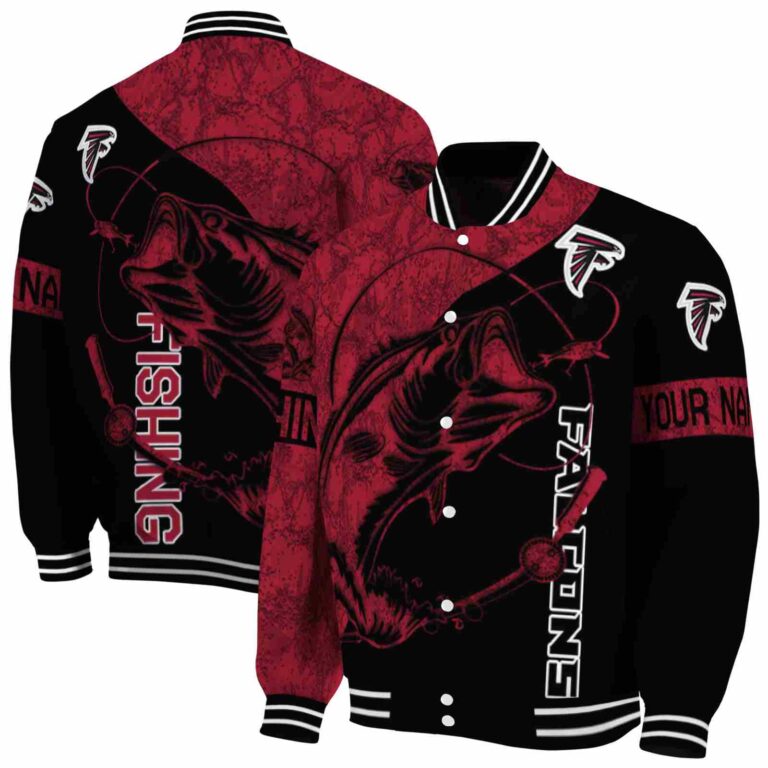 custom atlanta falcons fishing rod black jacket fashion forward