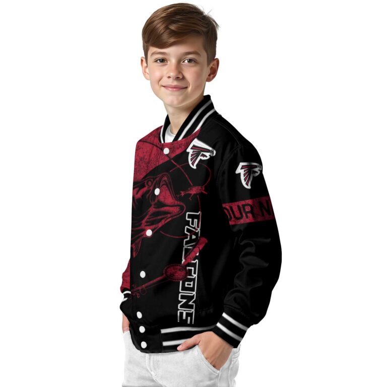 custom atlanta falcons fishing rod black jacket trendy