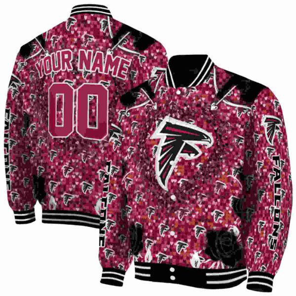 custom atlanta falcons heart explosion red jacket fashion forward