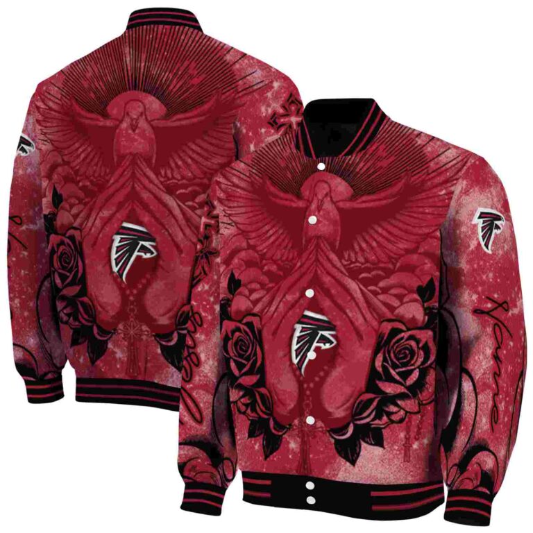 custom atlanta falcons praying hands red jacket fashion forward